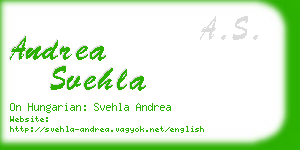 andrea svehla business card